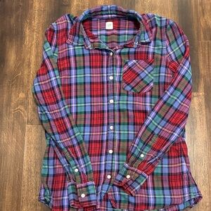 GAP Multicolor Plaid Button-Down Shirt